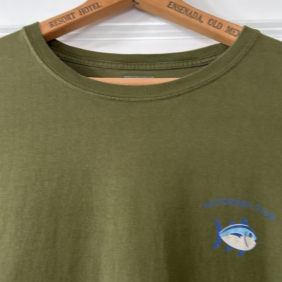 Southern Tide SKIPJACK Logo Olive Green Long Sleeve Tee XL - Picture 5 of 9